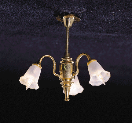 CK3005 3 Down-Arm Tulip Shade Chandelier - Click Image to Close