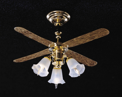 CK3951 Ceiling Fan w/3 Tulip Shades - Click Image to Close
